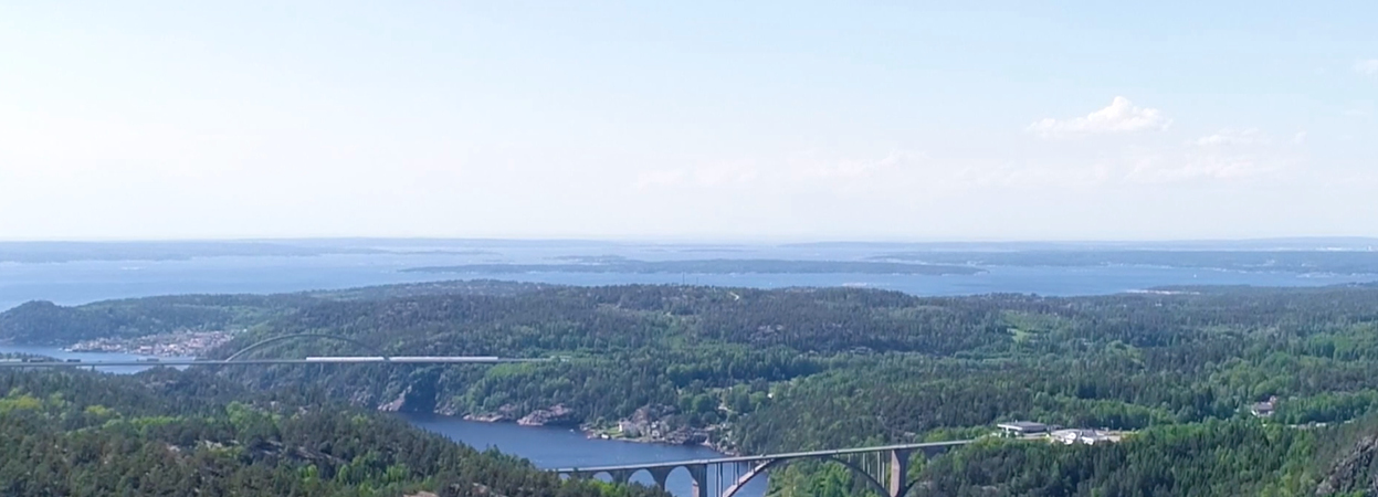Gränsövergång Norge Sverige Svinesund natur vatten