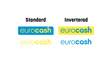 Eurocash logga i olika varianter